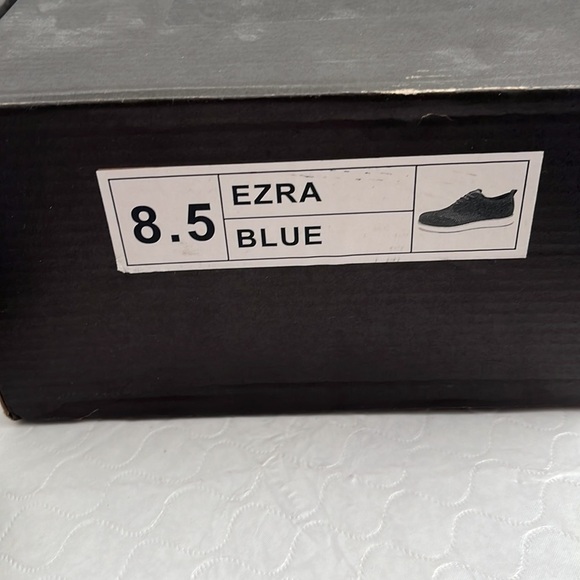 Vance Co Ezra blue knit dress shoes - Picture 9 of 10